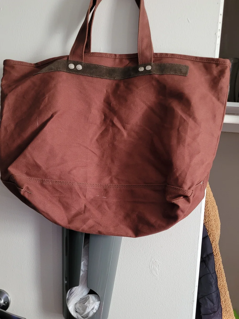 Marc Jacobs Rust Canvas Tote with Dark Trim